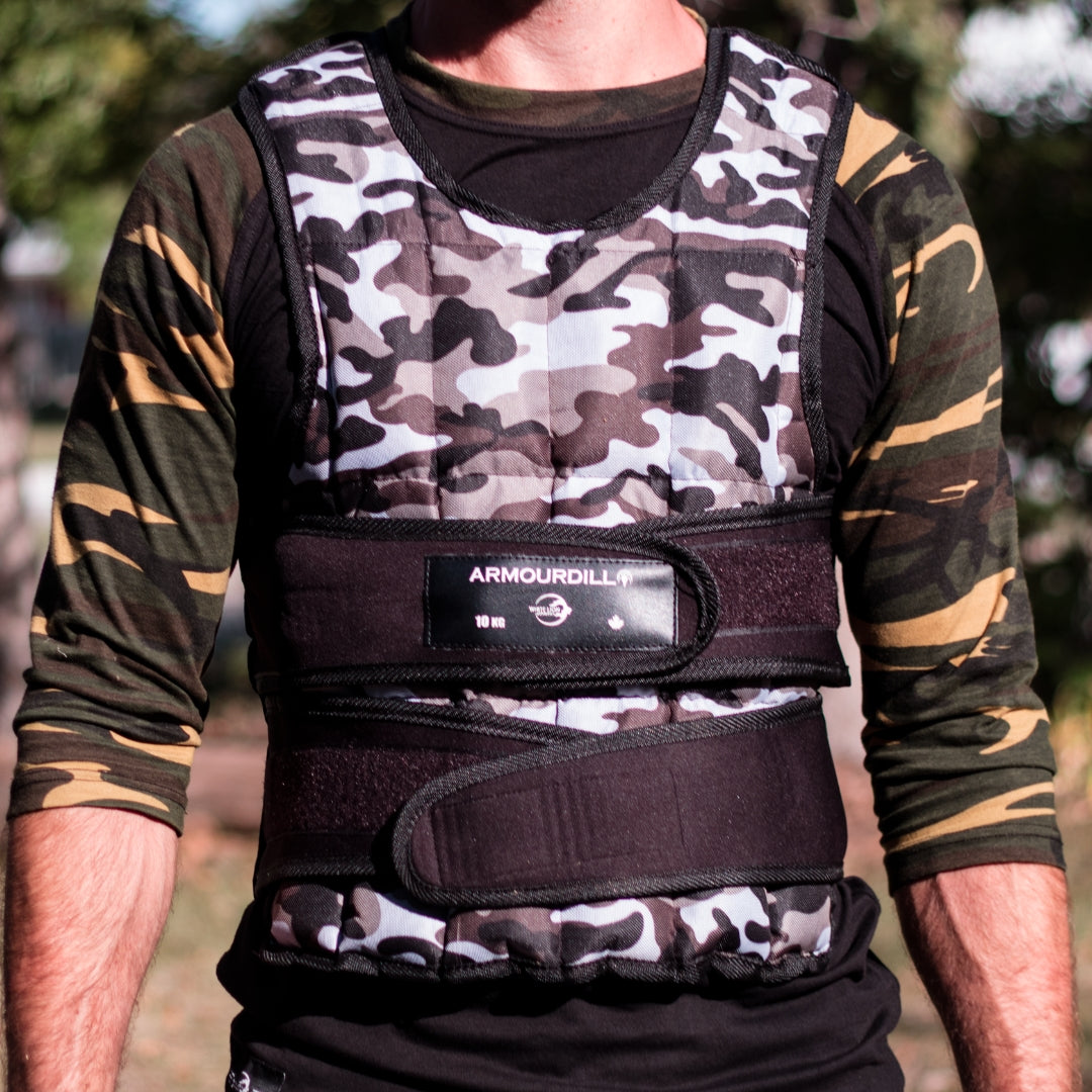 10kg (22lbs) Adjustable Weighted Vest|Camo (In Stock Now)