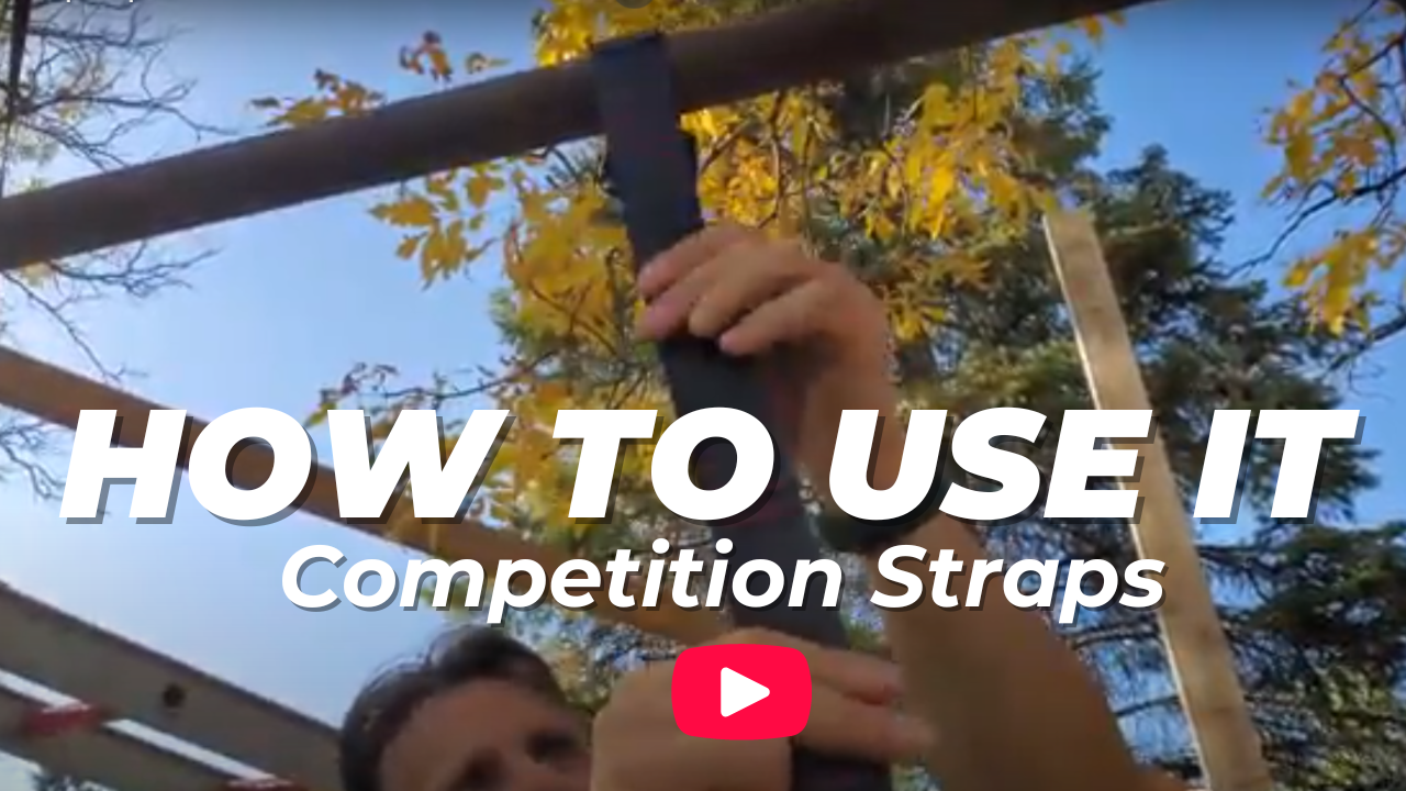 Load video: How to hang competition straps for gymnastics rings.
