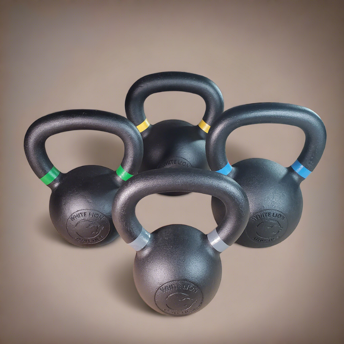 four White Lion Athletics Kettlebells