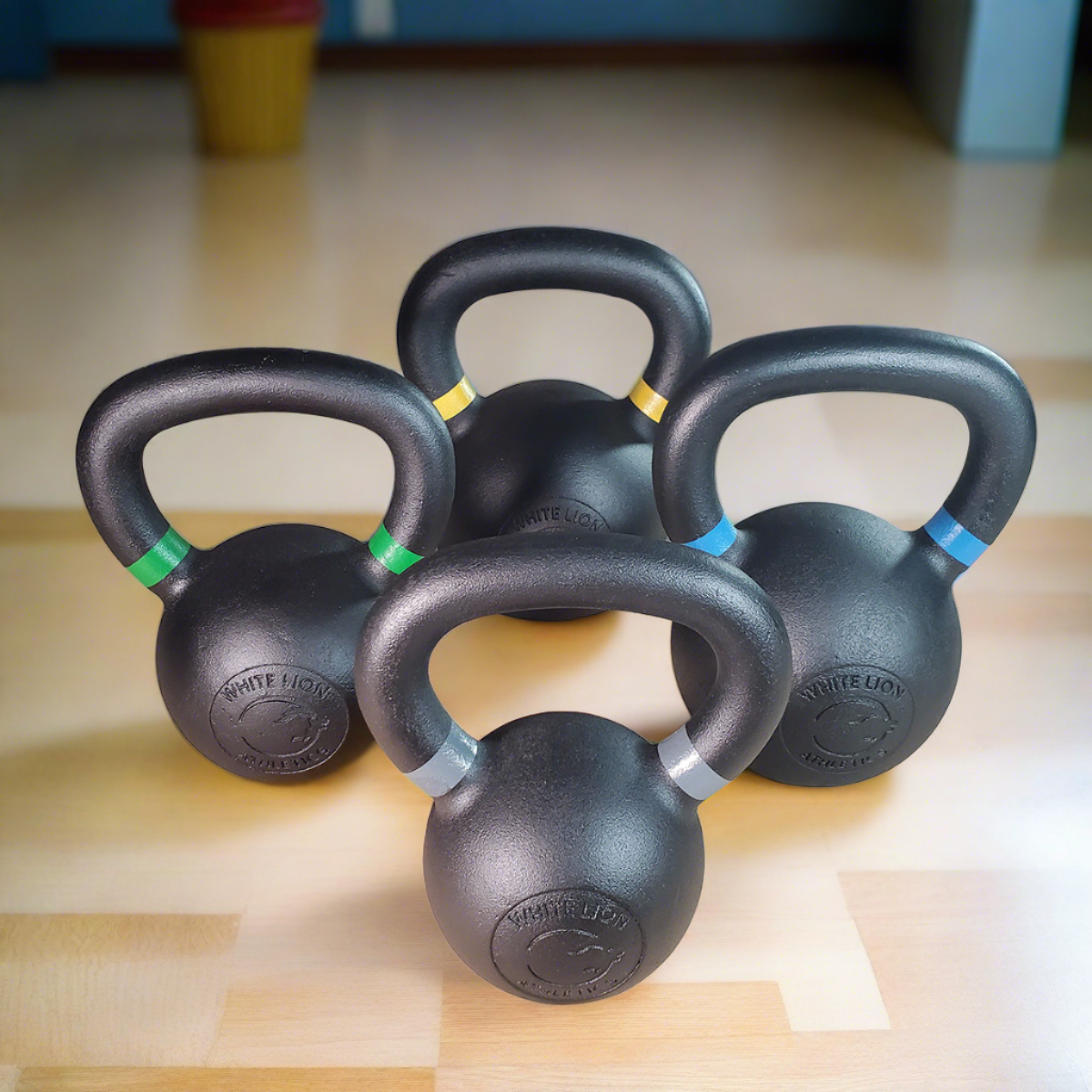 four White Lion Athletics Kettlebells