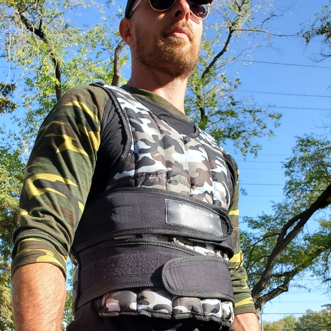 10kg (22lbs) Adjustable Weighted Vest|Camo (In Stock Now)