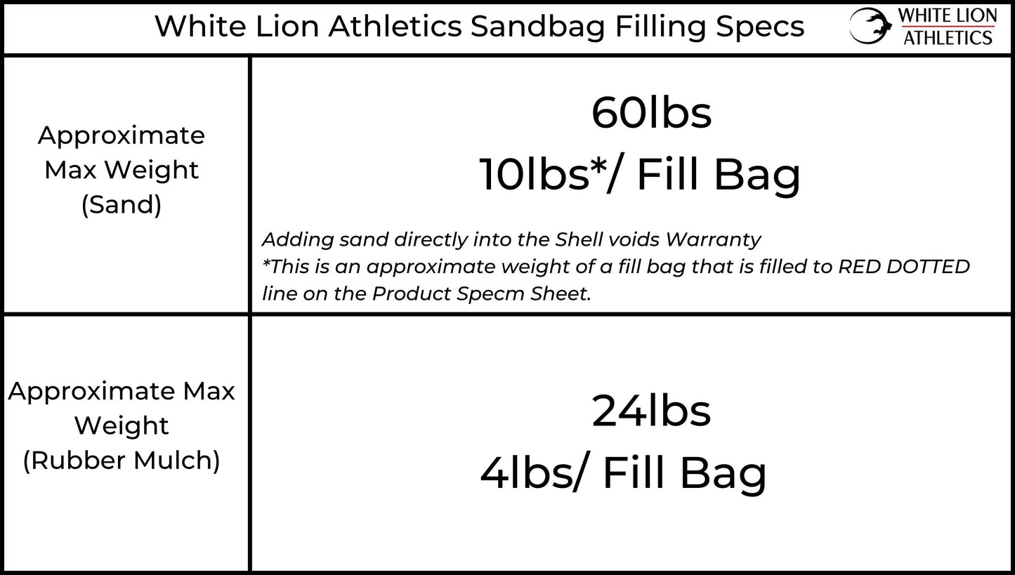 Exercise Sandbag |  (60lbs Adjustable) - White Lion Athletics