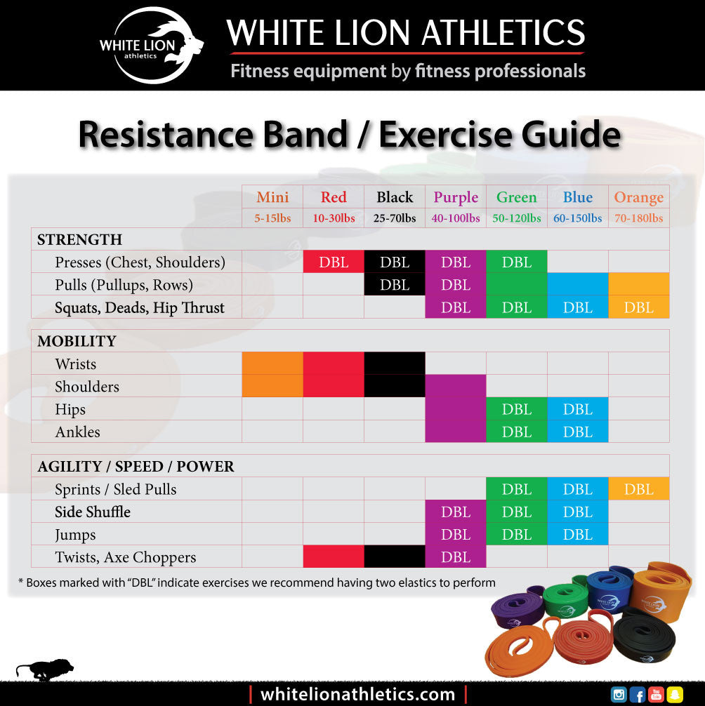 Pull-ups Beginner - Resistance Bands KIT - White Lion Athletics