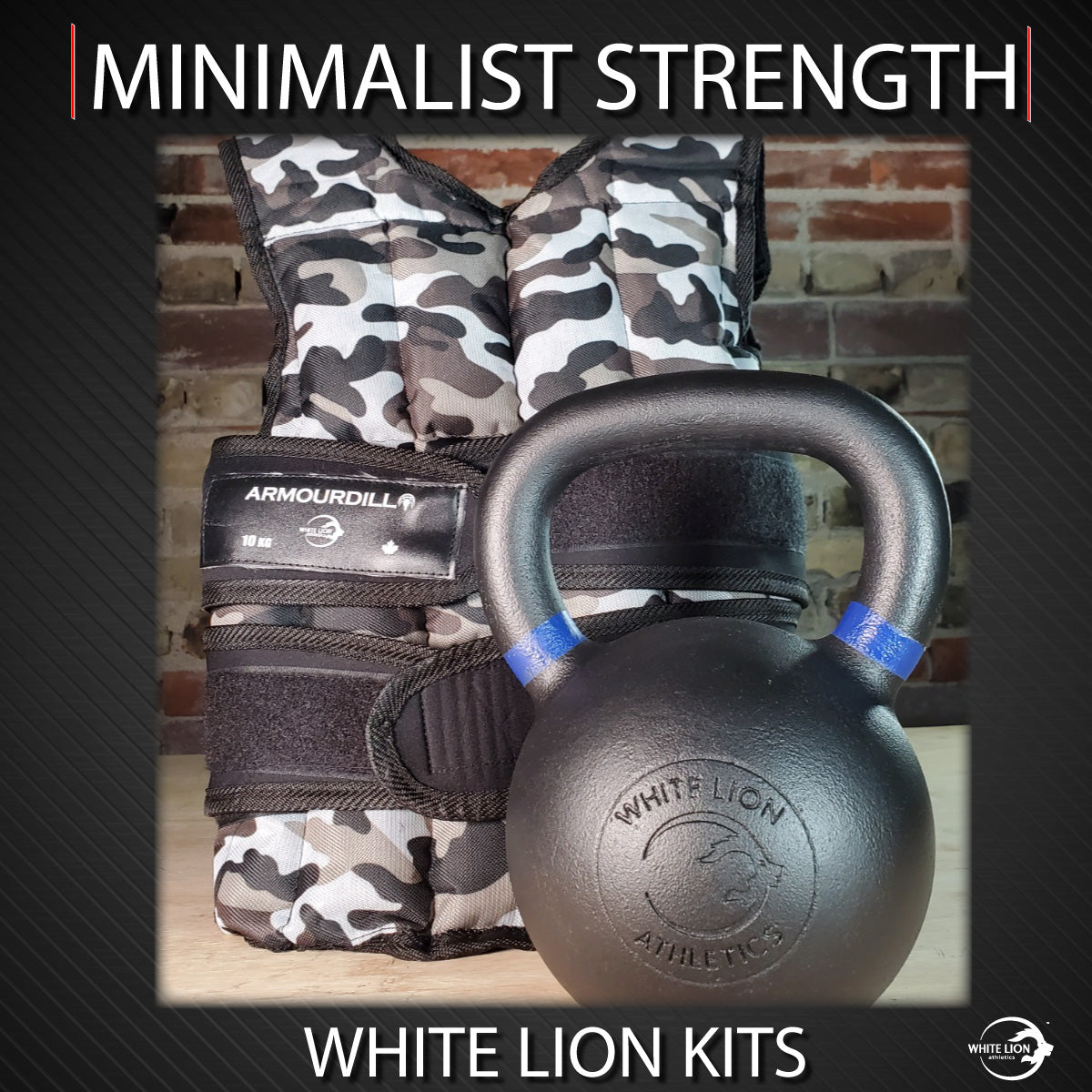 Minimalist Strength Kit: 10kg Weighted Vest + 18kg Kettlebell - White Lion Athletics