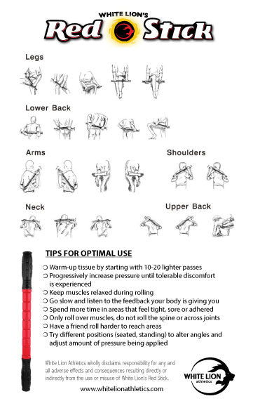 Little Red Stick | 18" Massage Stick - White Lion Athletics