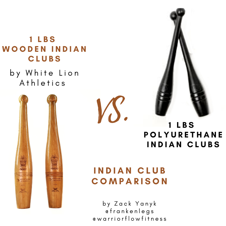 1lbs Wooden Indian Clubs vs. 1lbs Polyurethane Clubs: Which Indian Clubs are best?