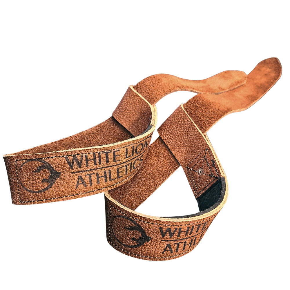 Leather weightlifting  straps made in Manitoba