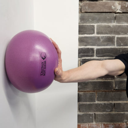Best Pilates Ball exercise. Single arm, scapular protraction exercise using pilates ball agiainst smooth wall