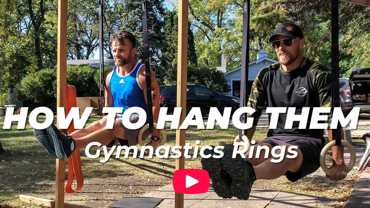 Load video: how to hand White Lion Athletics gymnastics rings with competition straps