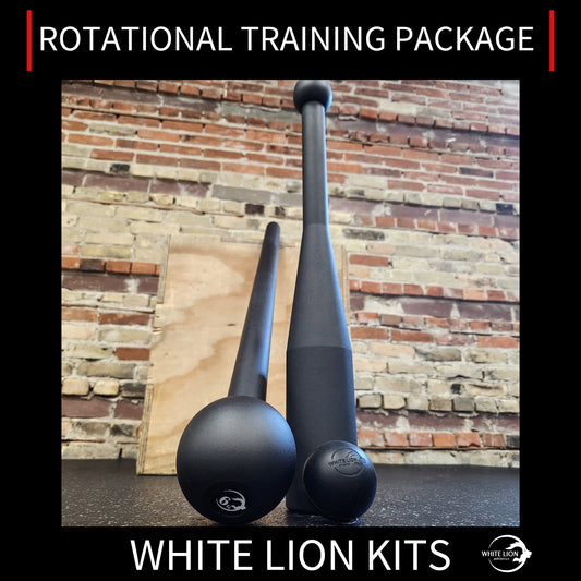 Rotational Training Package (6kg Mace| 36", 1.5" Diameter| 10kg Steel Club | Lacrosse Ball)