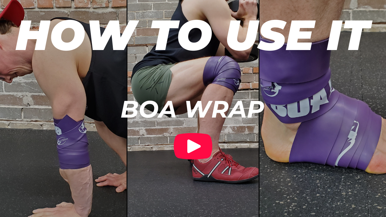 Load video: How to use floss bands and how to apply floss bands to the ankle, knee and wrist.