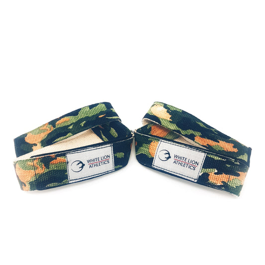 Weightlifting Straps | Heavy Duty Cotton (Camo) - White Lion Athletics