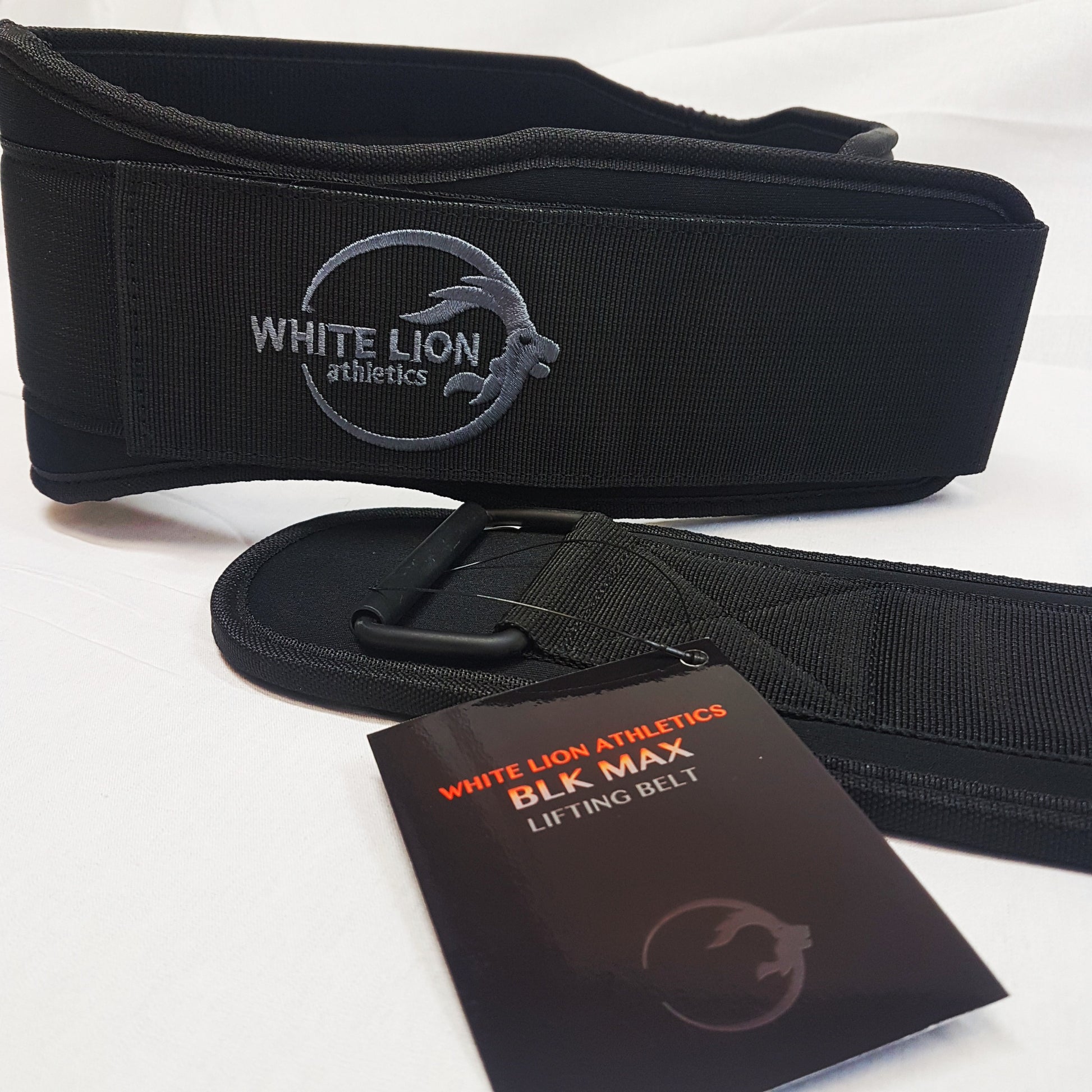 Weightlifting Belt | BLK MAX  5" Nylon Lifting Belt - White Lion Athletics