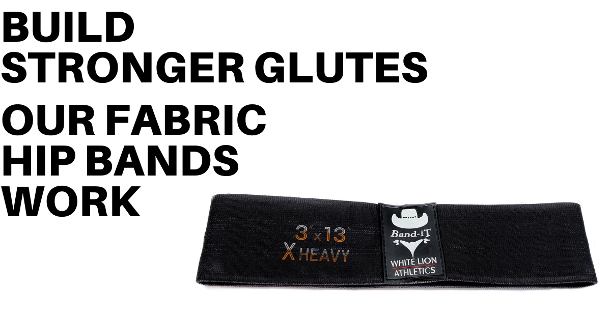 The Ultimate Band Box - CLASSIC BLACK :  3 Pack Fabric Glute Band Resistance Band Kit - White Lion Athletics