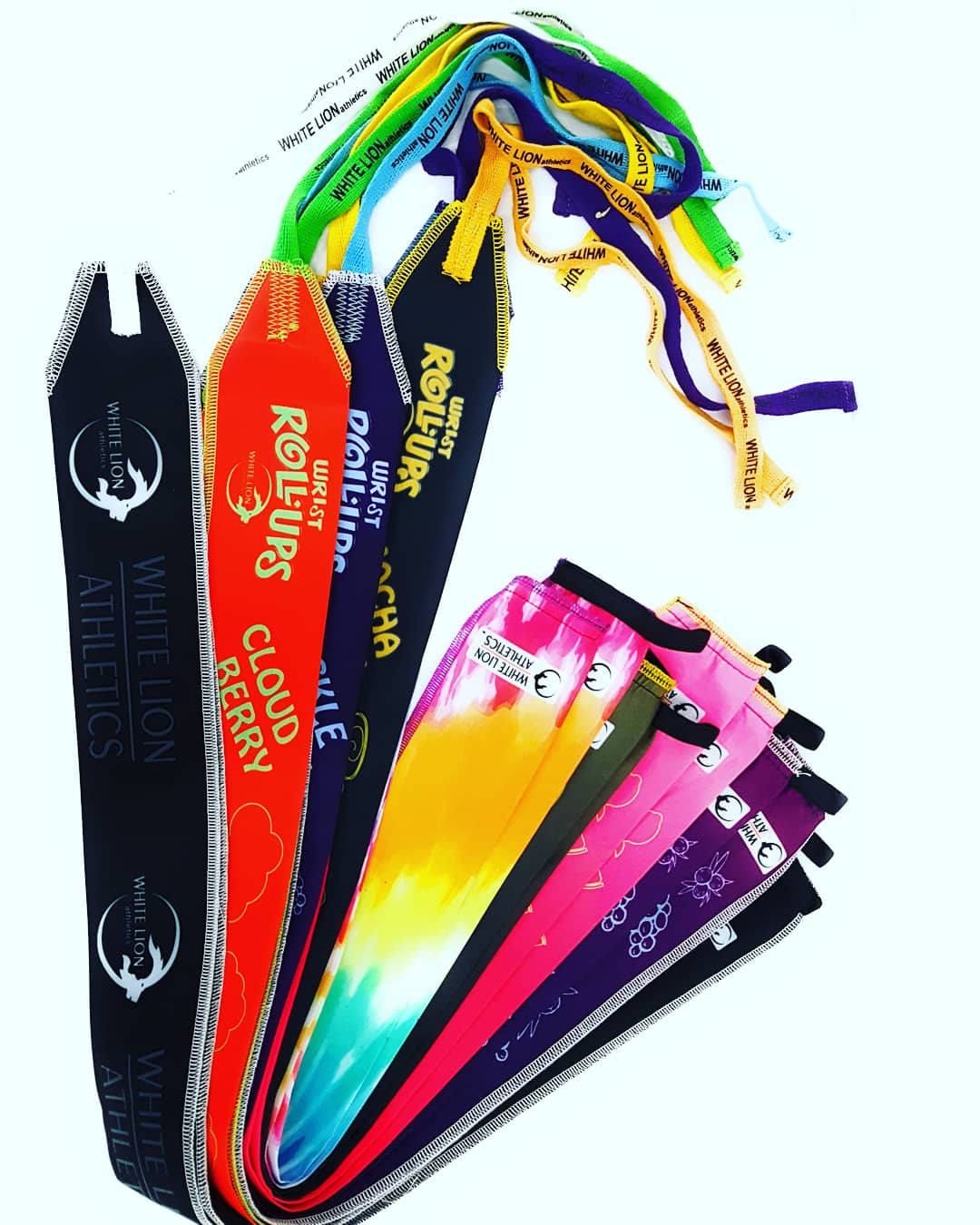 Wrist Rollups | Wrist Wraps for Weightlifting & Crossfit | Quick Adjust with Thumb loop | 7 Colours - White Lion Athletics