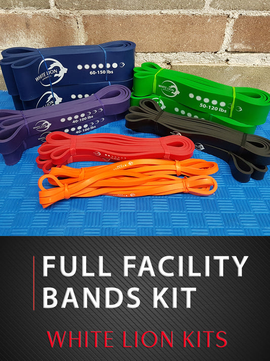 Resistance Bands Kit - Full Facility| 12 Resistance Band Package - White Lion Athletics