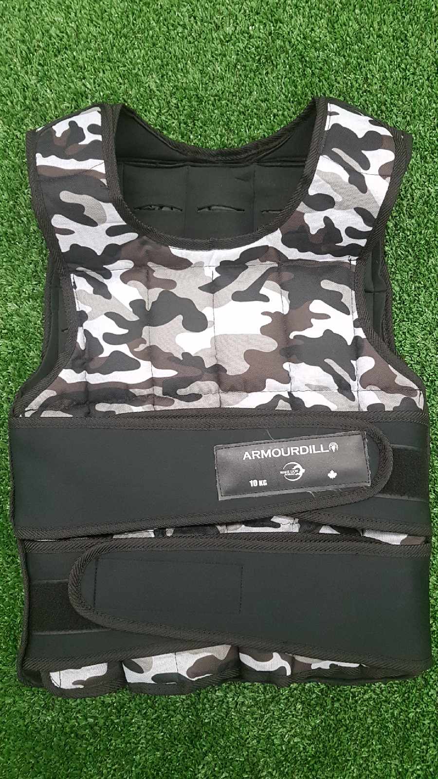 Armourdillo Weight Vest | 10kg Adjustable Weighted Vest| Camo - White Lion Athletics