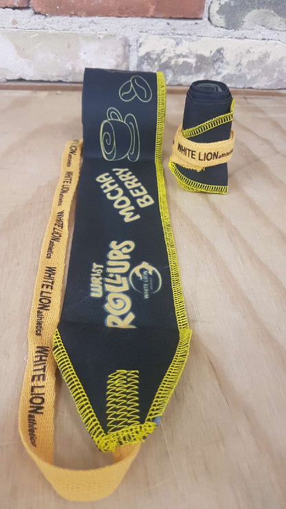 Wrist Rollups | Wrist Wraps for Weightlifting & Crossfit | Quick Adjust with Thumb loop | 7 Colours - White Lion Athletics